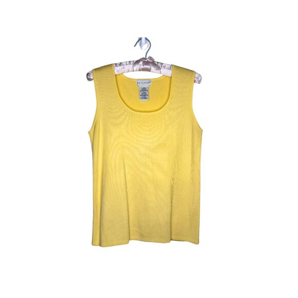 White Stag Acrylic Butter Yellow Tank Top Size Medium Classic Wide‎ Strap Tank - Picture 1 of 6